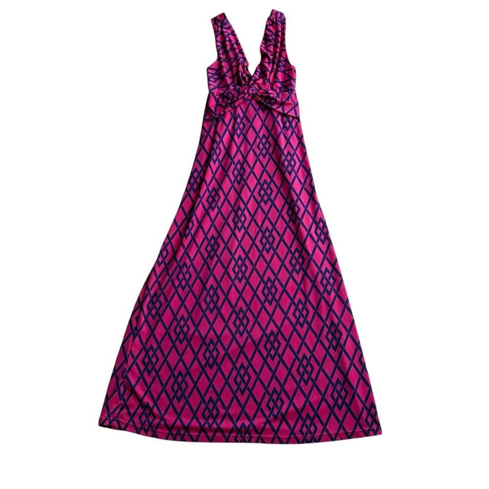 Jon & Anna Pink and Black Maxi Dress Size L